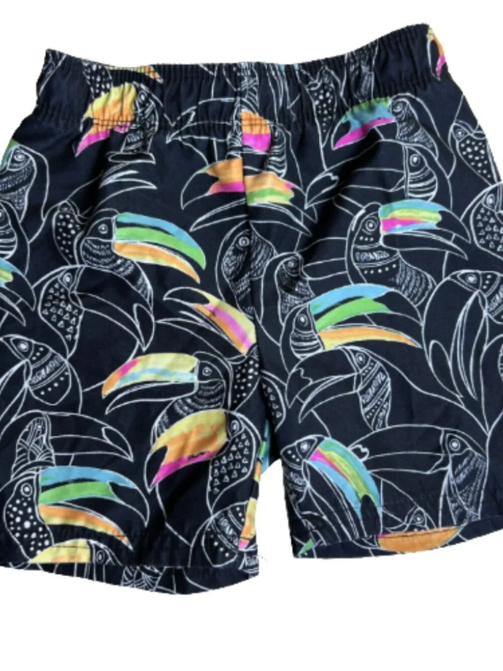 Hurley Toucan Print Swim‎ Trunks Toddler 24M Neon